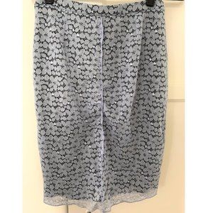 Nina Ricci Powder Blue Lace Pencil Skirt
